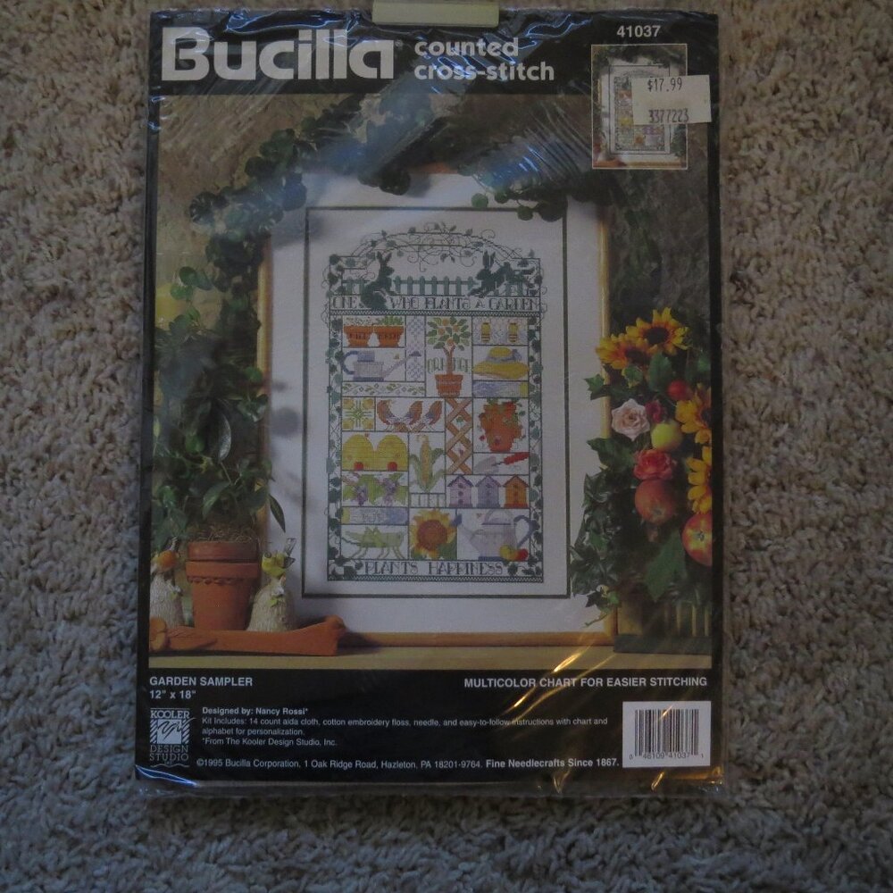 Counted Cross Stitch Kit Garden Sampler